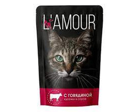 Корм для животных LAMOUR с говядиной, 75г