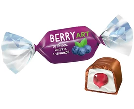 Конфеты Berry Art йогурт-черника желейные глазированные 100г КДВ